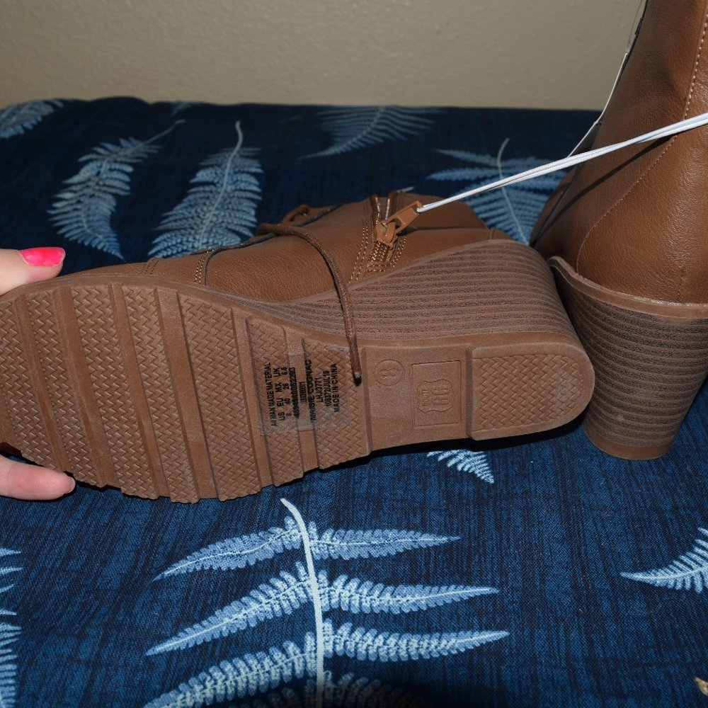 Women's Route 66 wedge lace up booties - Picture 4 of 4